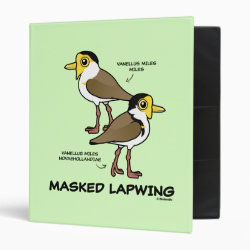 Masked Lapwing subspecies Avery Signature Binder 8.5x11