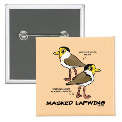 Masked Lapwing subspecies Square Button