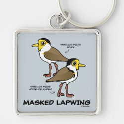 Masked Lapwing subspecies Premium Square Keychain