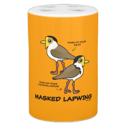 Masked Lapwing subspecies Toothbrush Holder and Soap Dispenser Set