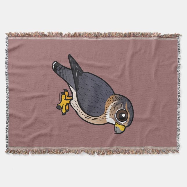 Birdorable Merlin Throw Blanket (Front)
