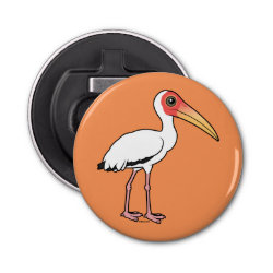 Milky Stork Button Bottle Opener