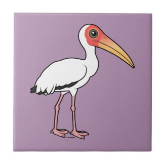 Milky Stork Small Ceremic Tile (4.25