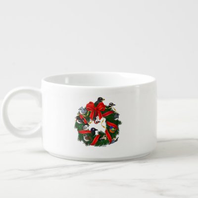 Birdorable NA Backyard Birds Christmas Wreath Bowl