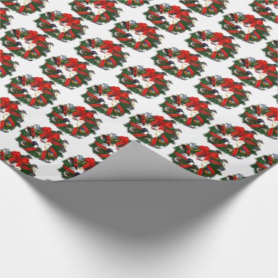 Birdorable NA Backyard Birds Christmas Wreath Wrapping Paper