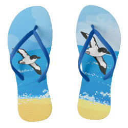 Newell's Shearwater (flight) Adult Slim Straps Flip Flops