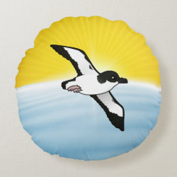Newell's Shearwater (flight) Round Throw Pillow (16