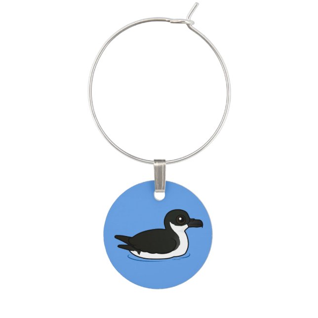 Birdorable Newell's Shearwater (swim) Wine Charm (Front)
