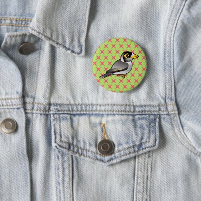 Birdorable Noisy Miner Button