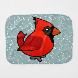 Male Northern Cardinal Burp Cloth