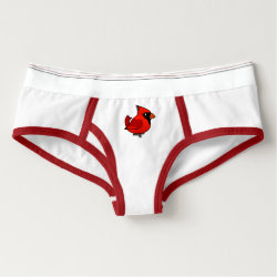 Male Northern Cardinal Women's American Apparel Cotton Spandex Briefs