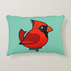 Male Northern Cardinal Brushed Polyester Accent Pillow