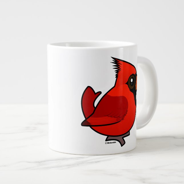 Birdorable Northern Cardinal Giant Coffee Mug (Front Right)