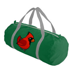 Male Northern Cardinal Duffle Gym Bag
