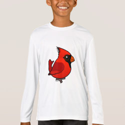 Male Northern Cardinal Kids' Sport-Tek Competitor Long Sleeve T-Shirt