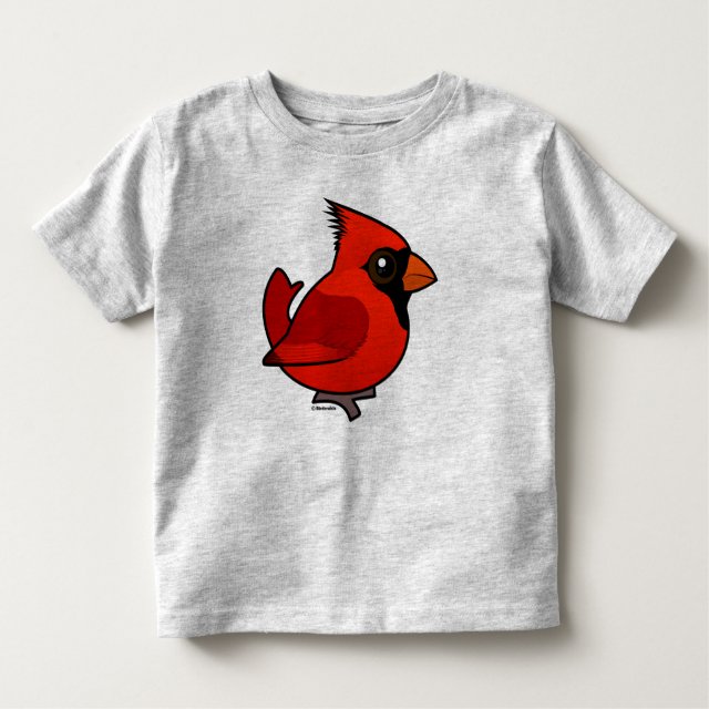 Cute Male Northern Cardinal Toddler Fine Jersey T-Shirt