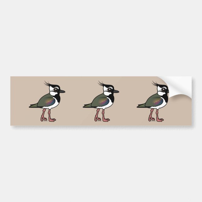 Birdorable Northern Lapwing Bumper Sticker (Front)