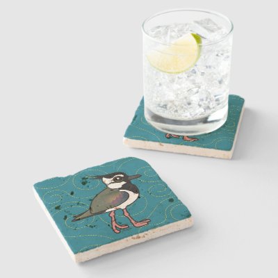 Birdorable Northern Lapwing Stone Coaster