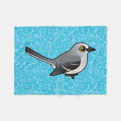 Northern Mockingbird Fleece Blanket, 30