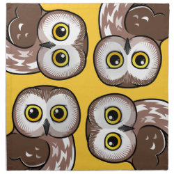 Northern Saw-whet Owl Cloth Napkins (set of 4) dinner 20