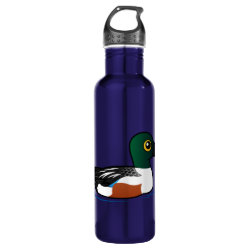 Swimming Northern Shoveler Water Bottle (24 oz)
