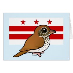 Official Birdorable of Washington, D.C.: Wood Thrush Greeting Card