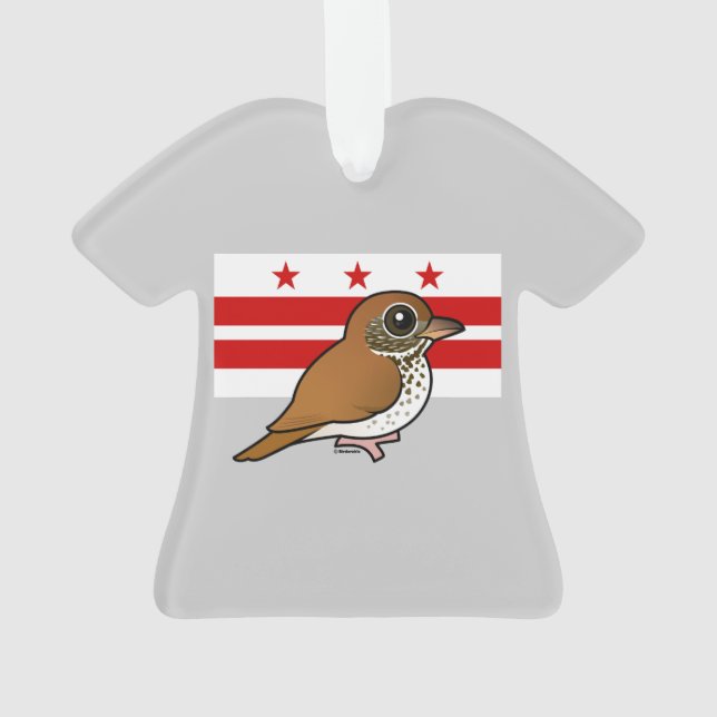 Birdorable of Washington, D.C.: Wood Thrush Ornament (Back)