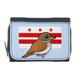 Official Birdorable of Washington, D.C.: Wood Thrush Denim Wallet with Coin Purse
