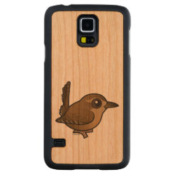 Pacific Wren Carved ® Samsung Galaxy S5 Slim Wood Case