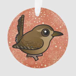 Pacific Wren Circle Acrylic Ornament