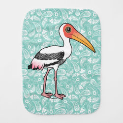 Painted Stork Burp Cloth