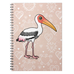 Painted Stork Photo Notebook (6.5