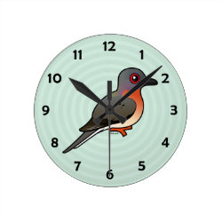 Birdorable Passenger Pigeon Medium Round Wall Clock