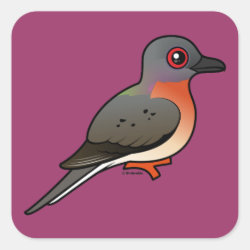 Birdorable Passenger Pigeon Square Sticker
