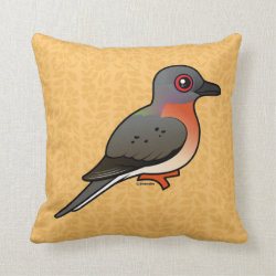 Birdorable Passenger Pigeon Cotton Throw Pillow