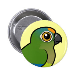 Birdorable Peach-fronted Parakeet Round Button