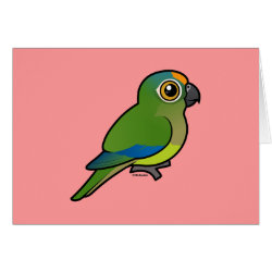 Birdorable Peach-fronted Parakeet Greeting Card
