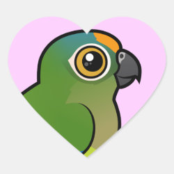 Birdorable Peach-fronted Parakeet Heart Sticker