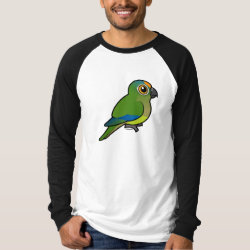 Birdorable Peach-fronted Parakeet Men's Canvas Long Sleeve Raglan T-Shirt