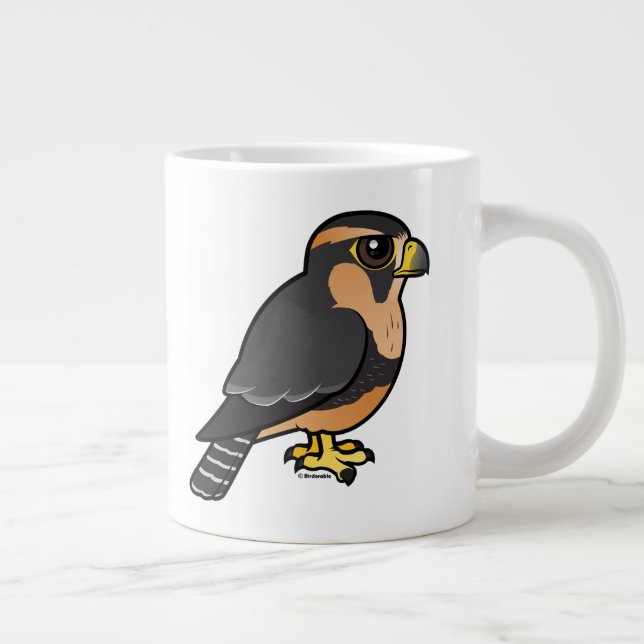 Birdorable Peruvian Aplomado Falcon Large Coffee Mug (Right)