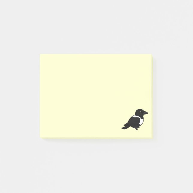 Birdorable Pied Crow Post-it Notes (Front)