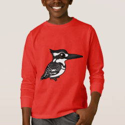 Pied Kingfisher Girl's Basic Zip Hoodie