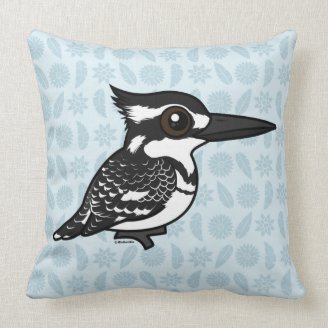Pied Kingfisher Throw Pillow 20