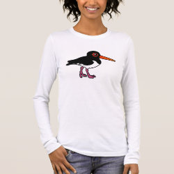 Birdorable Pied Oystercatcher Women's Basic Long Sleeve T-Shirt