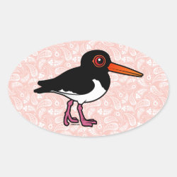 Birdorable Pied Oystercatcher Oval Sticker