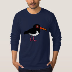 Birdorable Pied Oystercatcher Men's American Apparel Fine Jersey Long Sleeve T-Shirt