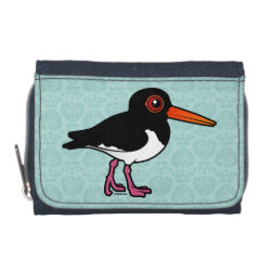 Birdorable Pied Oystercatcher Denim Wallet with Coin Purse