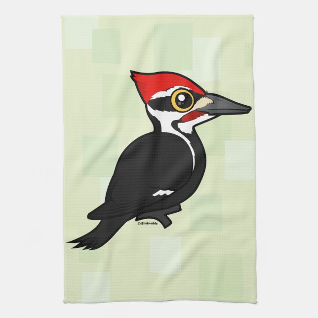 Birdorable Pileated Woodpecker Towel (Vertical)
