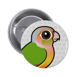 Pineapple Green-cheeked Conure Round Button