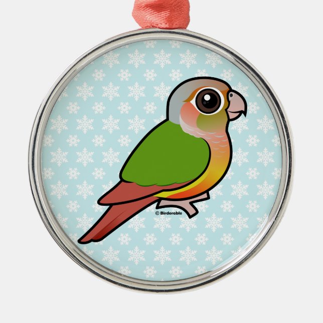 Birdorable Pineapple Green-cheeked Conure Metal Ornament (Front)